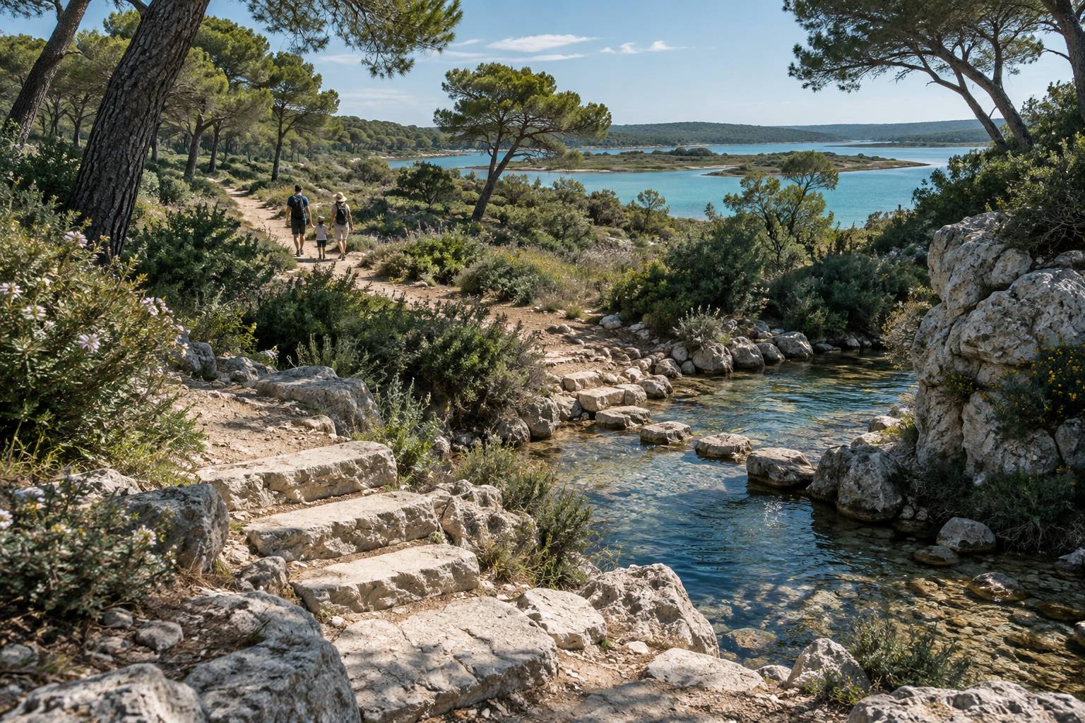 Illustration éditoriale du sujet : Parc de la Brague : accès depuis Biot et praticabilité